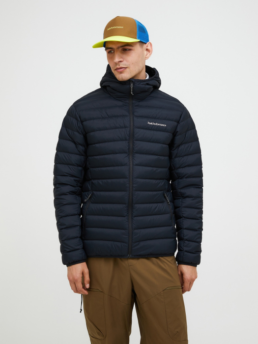 Down Hood Jacket Men Black Down Hood Jacket Men Black